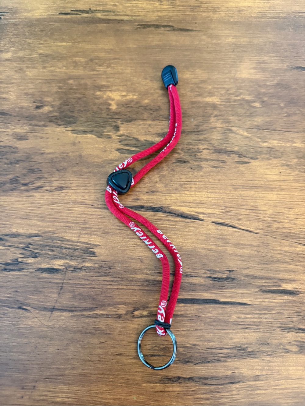 Red Lanyard Key Ring with Adjustable Stopper - Berkley